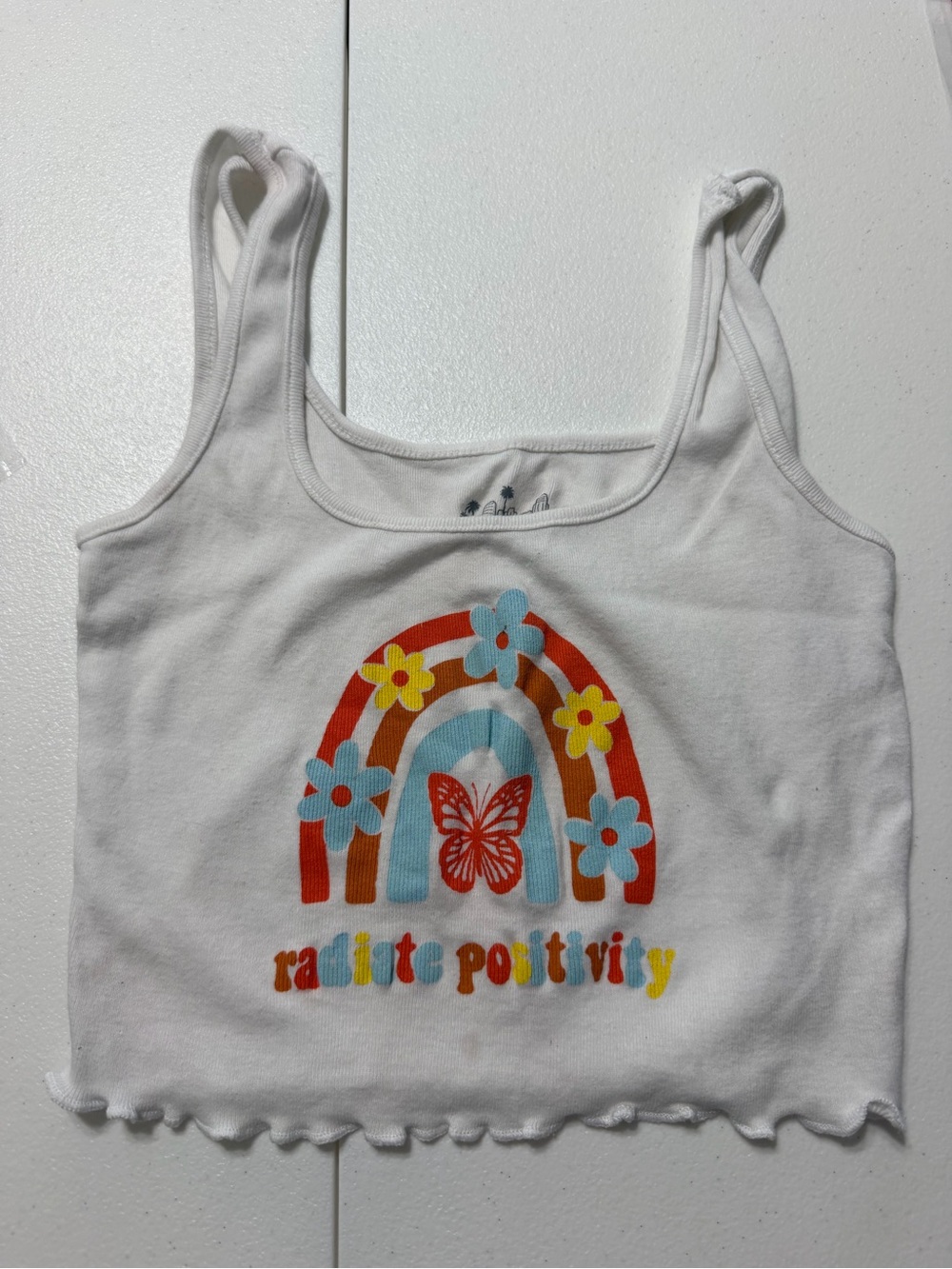 OG BABE "Radiate Positivity" Cropped Tank Top size small/T-0039
